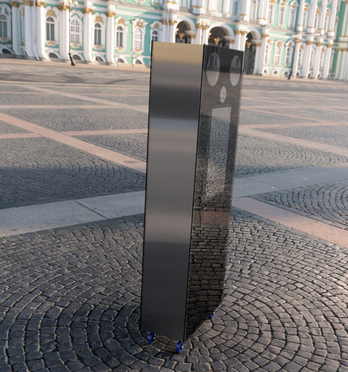 CAD-Render kompakte Wand-/Säulen-Booth